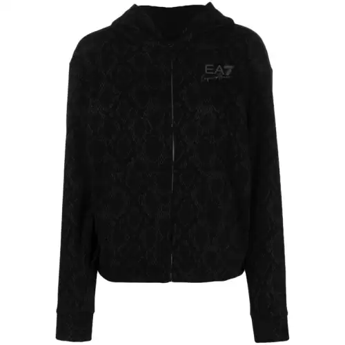 Bluza cu Fermoar EA7 W hoodie full zip allover