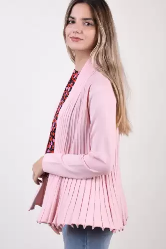 Cardigan roz plisat