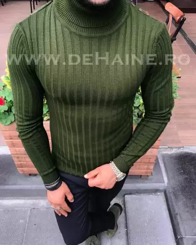 Helanca barbati slim fit kaki B2739 N2-4*