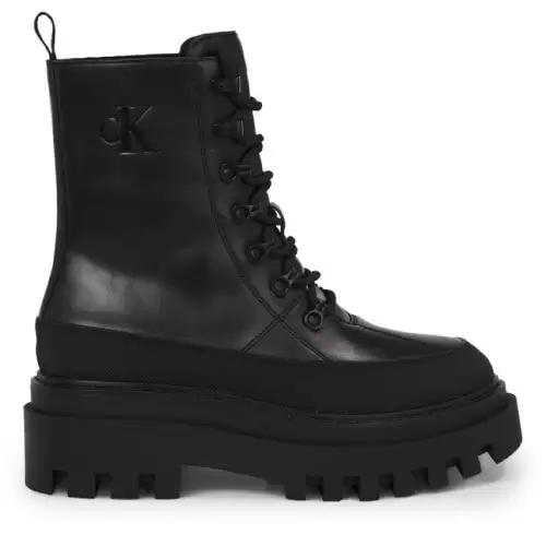 Pantofi Sport Calvin Klein FLATFORM Lace UP Boot leather