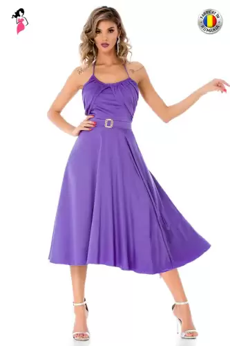 Rochie Bby clos mov cu lungimea midi