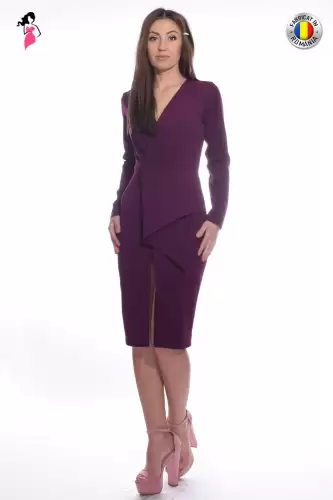 Rochie de ocazie midi mov