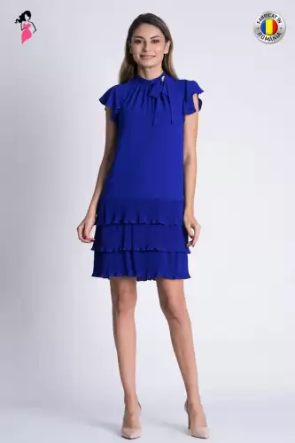 Rochie de ocazie vaporoasa croita drept