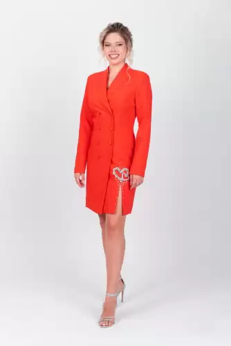 Rochie eleganta tip sacou cu detalii pretioase la baza