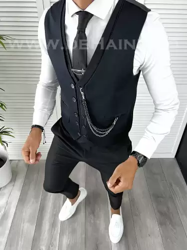 Vesta barbati eleganta slim fit bleumarin V52 P19-2.1