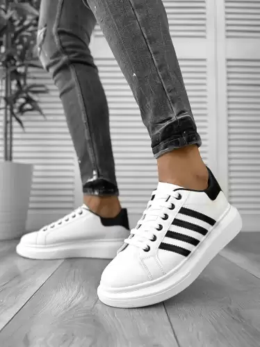 Adidasi barbati albi 6622  N17-1