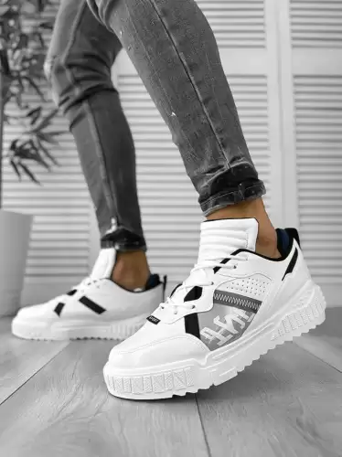 Adidasi barbati albi cu negru 93 N8-4