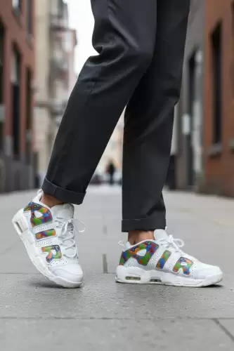 Adidasi barbati casual albi AIR70