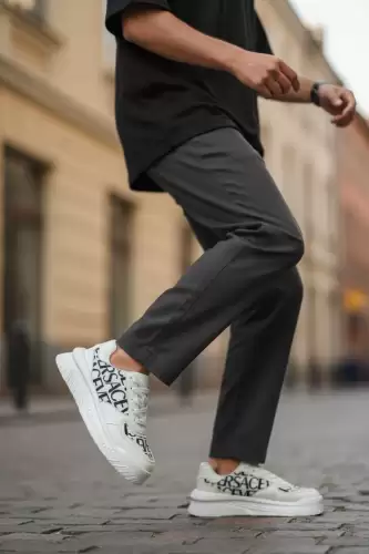 Adidasi barbati casual  albi L76  N12-4