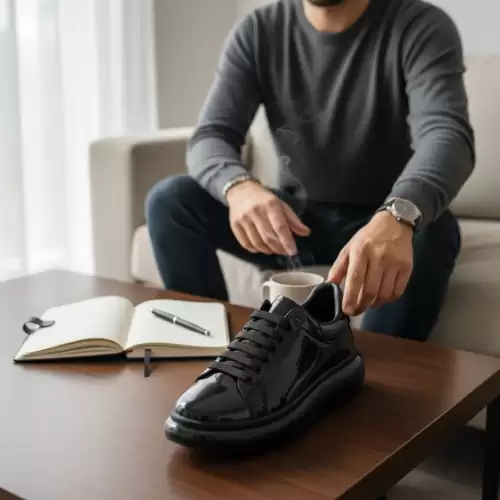 Adidasi barbati casual  negri 0957  T14-2