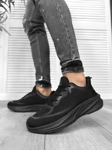 Adidasi barbati din panza negri A400 N15-3