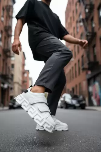 Adidasi barbati VSC Greca albi cu arici 092