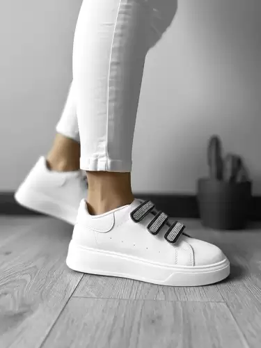 Adidasi dama casual albi 222 N7-4