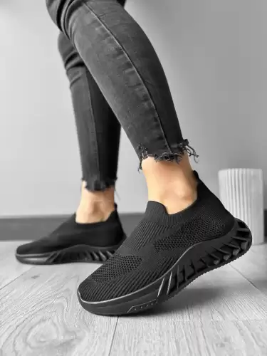 Adidasi dama casual din panza negri 90 N7-2