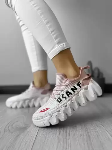 Adidasi dama casual din panza roz H28 N12-2