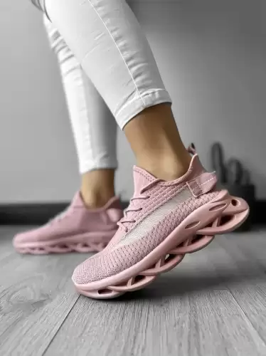 Adidasi dama casual din panza  roz LM03 N12-4