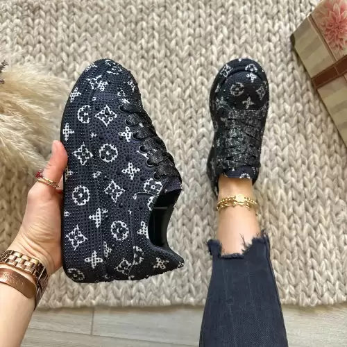 Adidasi dama casual negri  cu imprimeu  1027 N11-2