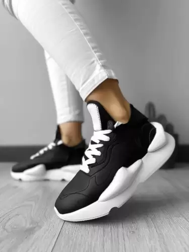 Adidasi dama casual negri cu talpa alba H9  N13-3