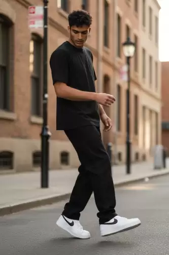 Blugi barbati baggy negri 111 H4-3