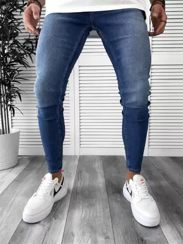 Blugi barbati conici albastri 6401 F1-1.3