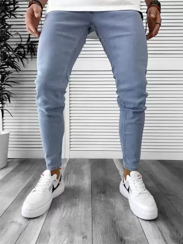 Blugi barbati conici albastri 8242  M3-3.2