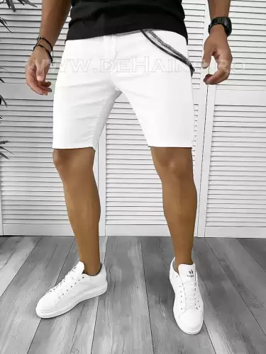 Blugi barbati scurti conici albi cu mic defect DEF755 D4-5.2