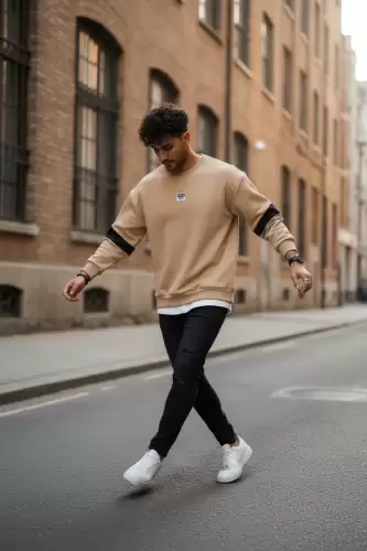 Bluza barbati crem  slim fit 71412  23-3.2