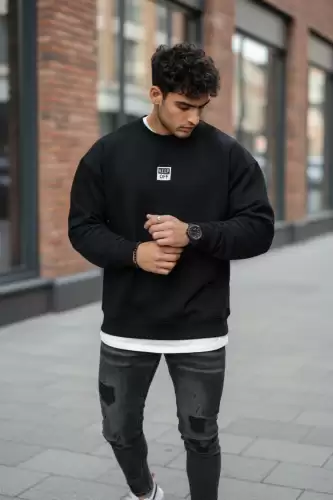 Bluza barbati neagra slim fit 71412 23-3.3