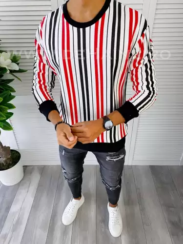 Bluza barbati slim fit  in dungi K352 20-5.1