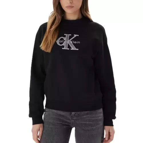 Bluza Calvin Klein LS FOIL MONOLOGO FRENCH TERRY RL