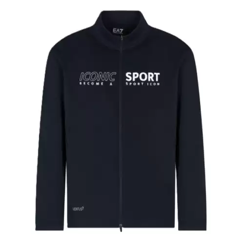 Bluza cu fermoar EA7 ARMANI BLUE SPORT M T-TOP FZ