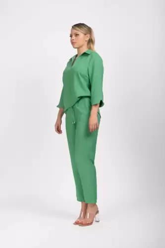 Bluza dama verde din vascoza