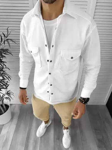 Camasa barbati casual alba CU DEFECT DEF1291