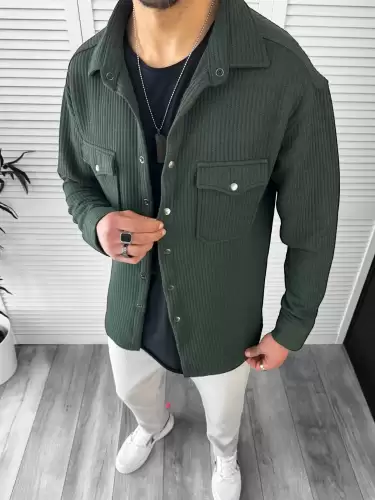 Camasa barbati casual kaki 13041 128-3