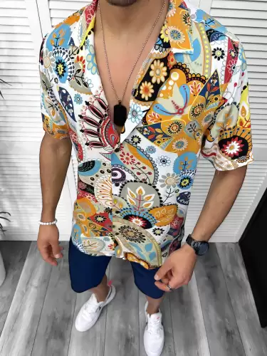 Camasa barbati de vara  maneca scurta  cu imprimeu 13083 28-2.1