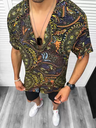 Camasa barbati de vara  maneca scurta  cu imprimeu 13094 P18-4.3