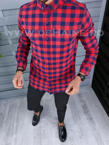 Camasa barbati in carouri slim fit B2131 13-4.1