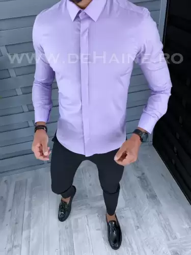 Camasa barbati lila slim fit B2128  54-4