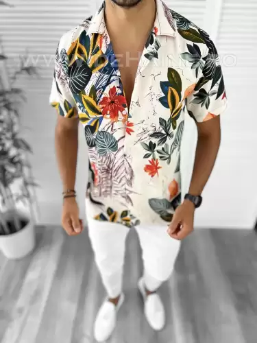 Camasa barbati PREMIUM cu imprimeu B9092 O2-3.2