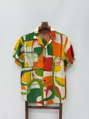 Camasa barbati PREMIUM   maneca scusta  cu imprimeu 13178 D4-3.3