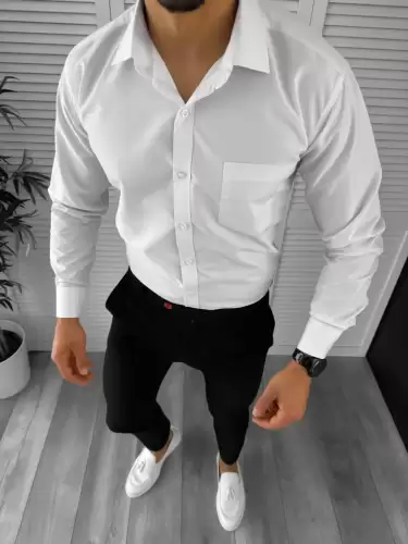 Camasa barbati regular fit alba 12511 7-5.4