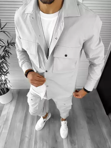 Camasa barbati slim fit gri deschis 6050 D4-5.1