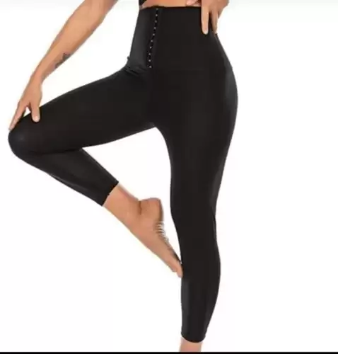 Colanti negri cu talie inalta si corset