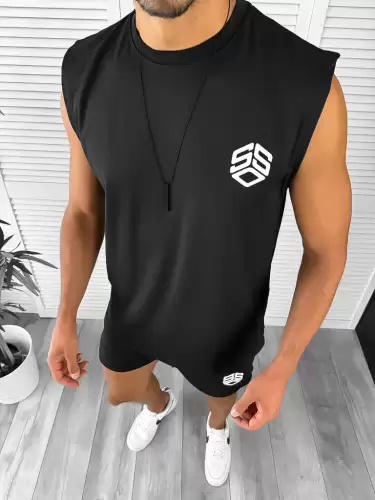 Compleu barbati casual negru 11904 K5 / Y3