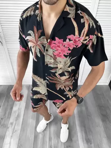 Compleu de vara camasa imprimeu + pantaloni 12066 O2-4.1