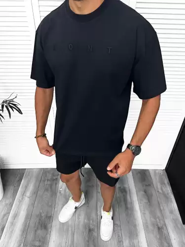 Compleu de vara tricou + pantaloni  negru  13319 P20-3.1