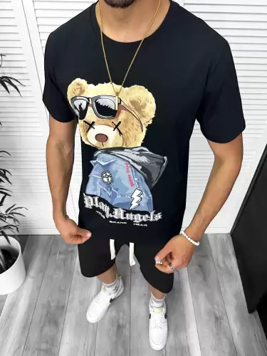 Compleu de vara tricou + pantaloni negru TS958 D6-1.3