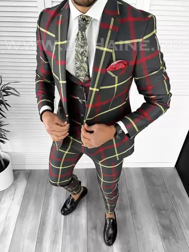 Costum barbati slim fit  Sacou + Pantaloni  7917  P20-4.3