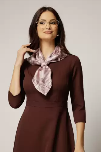 Esarfa imprimeu roz prafuit