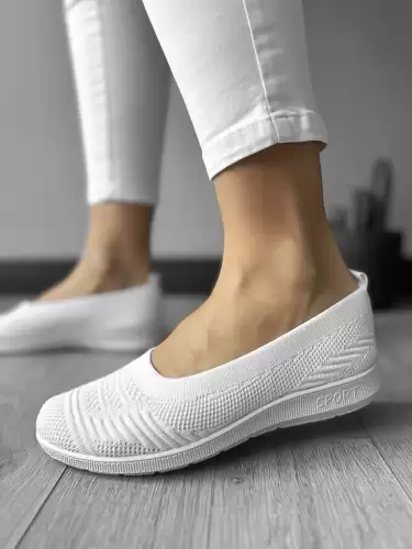 Espadrile dama casual albe CL15 T54-2